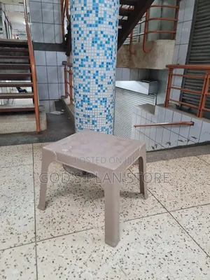 Evelux Beige Plastic Table Plastic Table