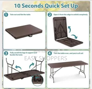 Portable Rattan-style Folding Table