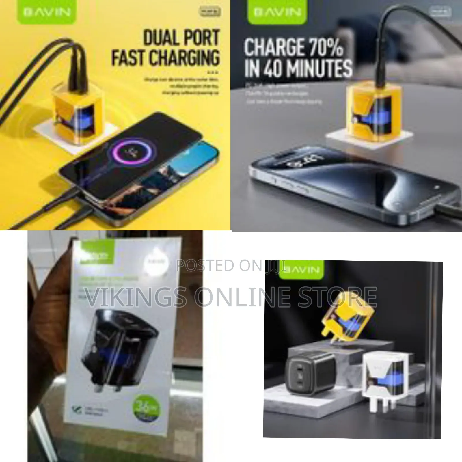 Bavin Transparent 36w Quick Charge 3.0 With Type C Usb Dual Ports