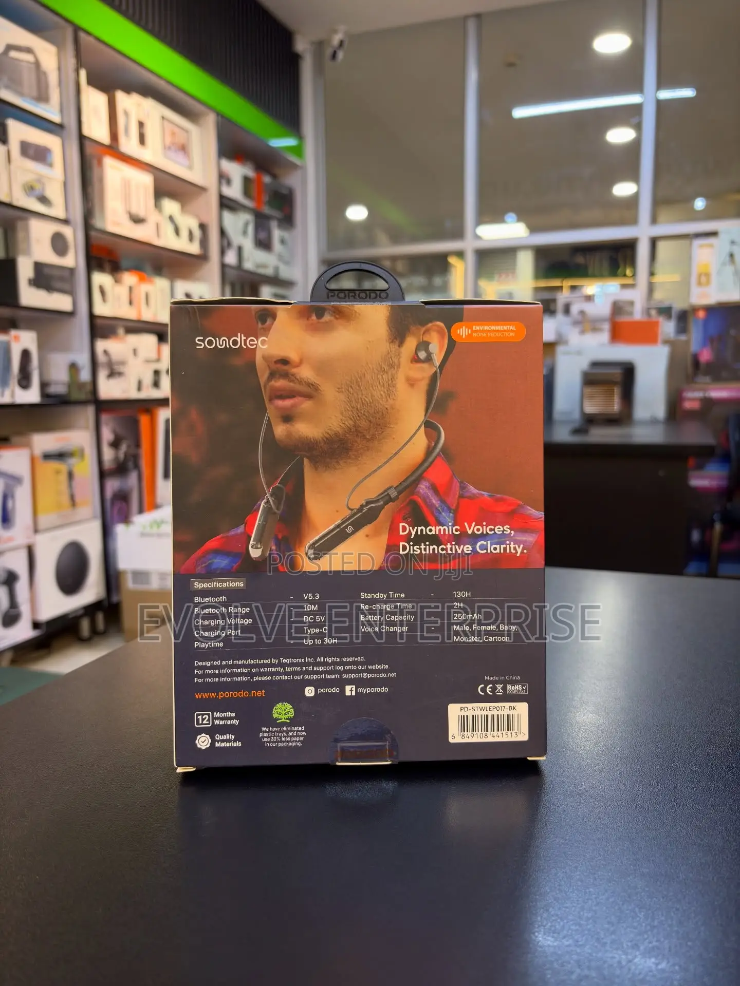 Porodo Soundtec Sv Pro Neckband Earphone Enc