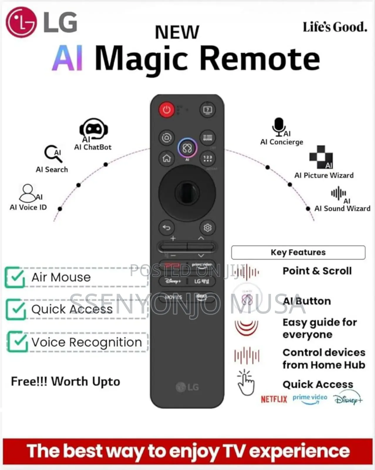 Lg Ai Magic Remote Controller Mr25ga for Lg Smart Tv Series