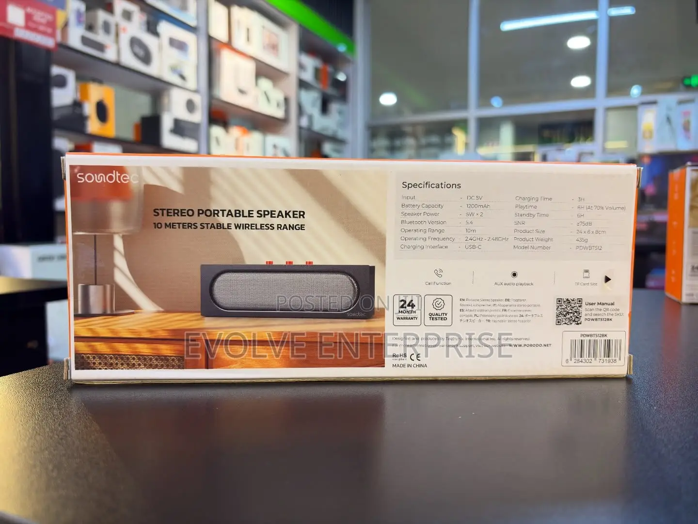 Porodo Soundtec Vibe Bar Portable Stereo Speaker
