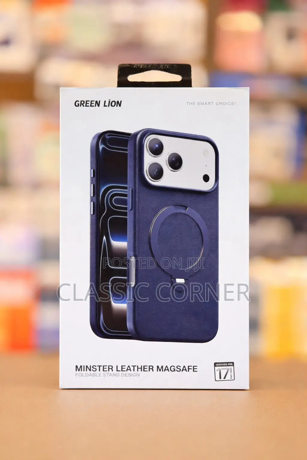 Greenlion Minister Leather Magsafe Case With Foldable Stand Design