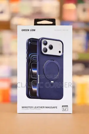Greenlion Minister Leather Magsafe Case With Foldable Stand Design