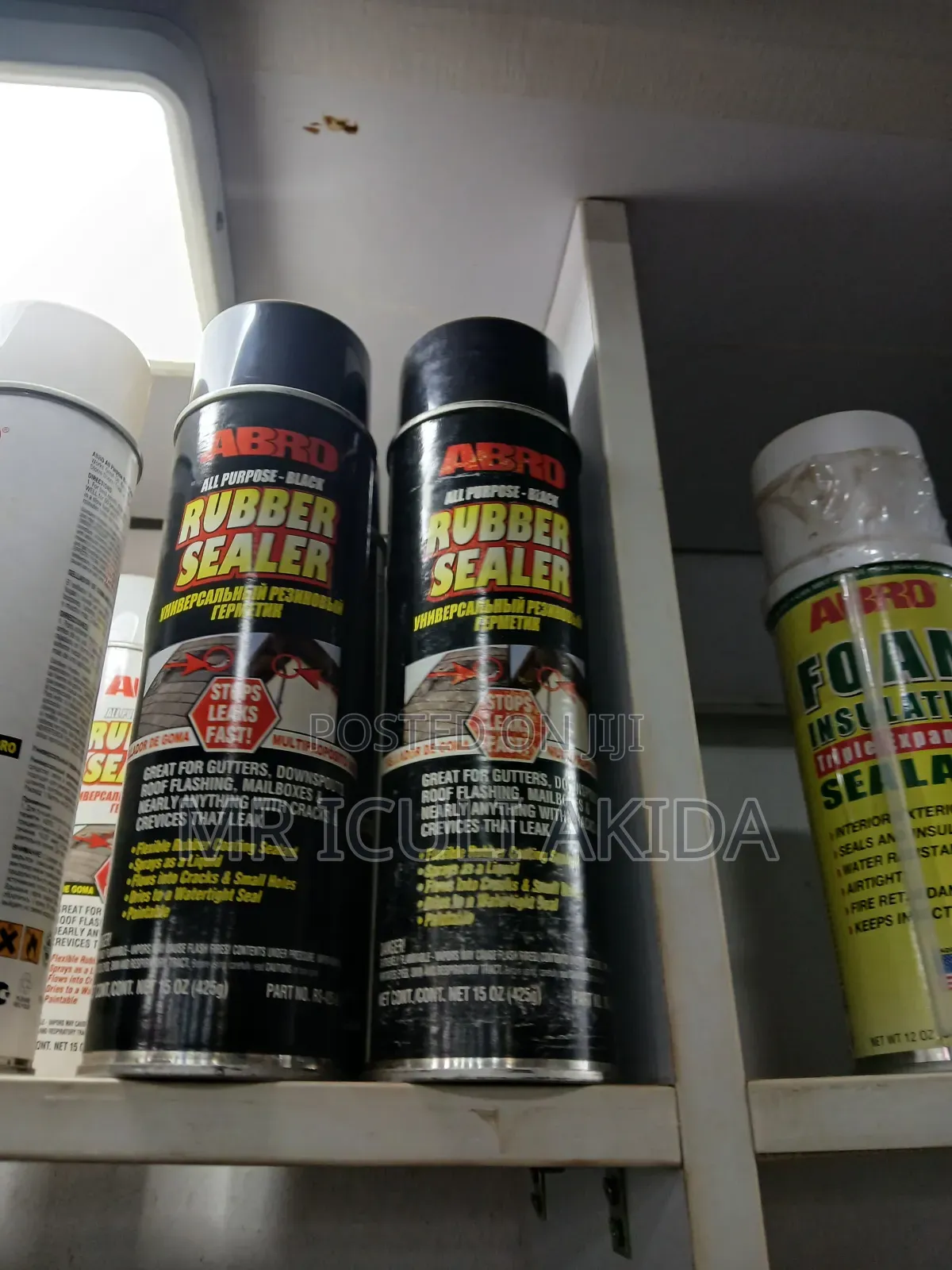 Abro All-Purpose Black Rubber Sealer.
