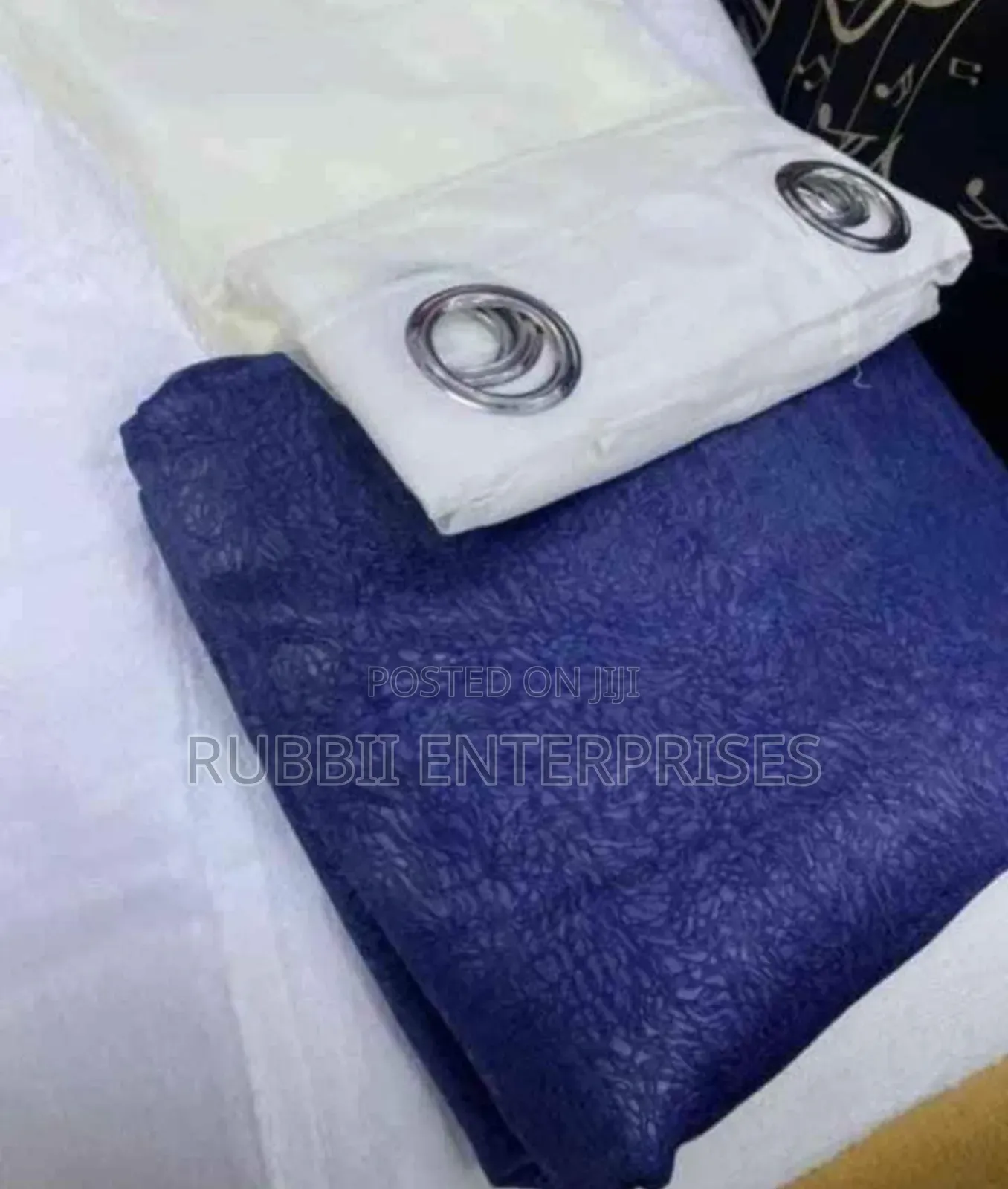 Curtains 3pcs ~ Navy Blue
