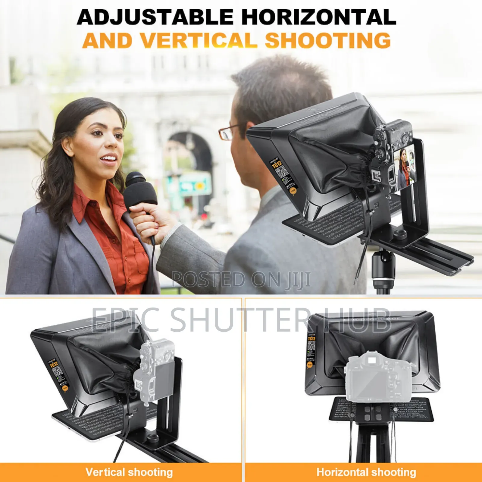 Lensgo Tc12 Teleprompter for Smartphones and Cameras