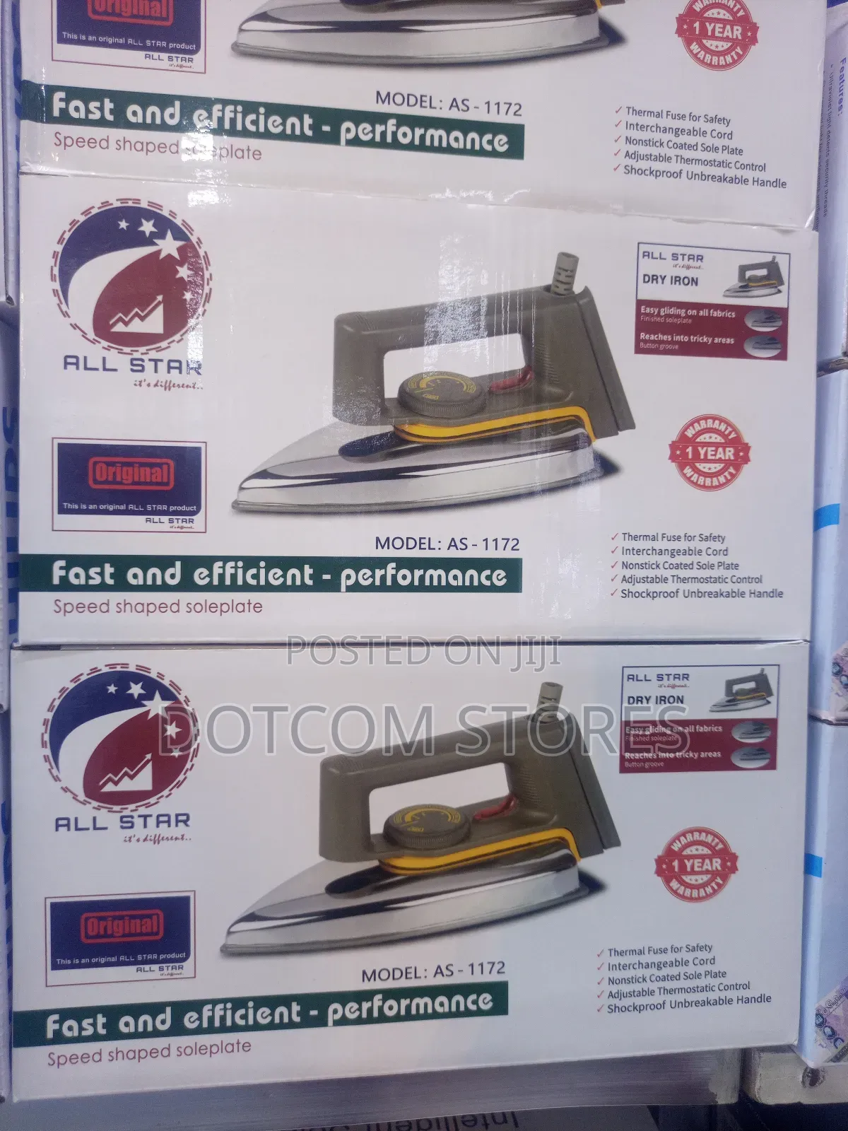 All Star Dry Iron (Model: As-1172).