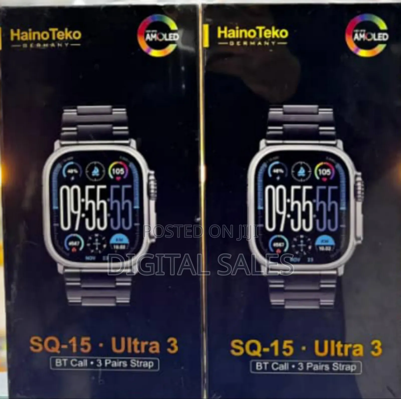 Haino Teko Sq15 Ultra 3 3 Pairs Strap Smart Watch