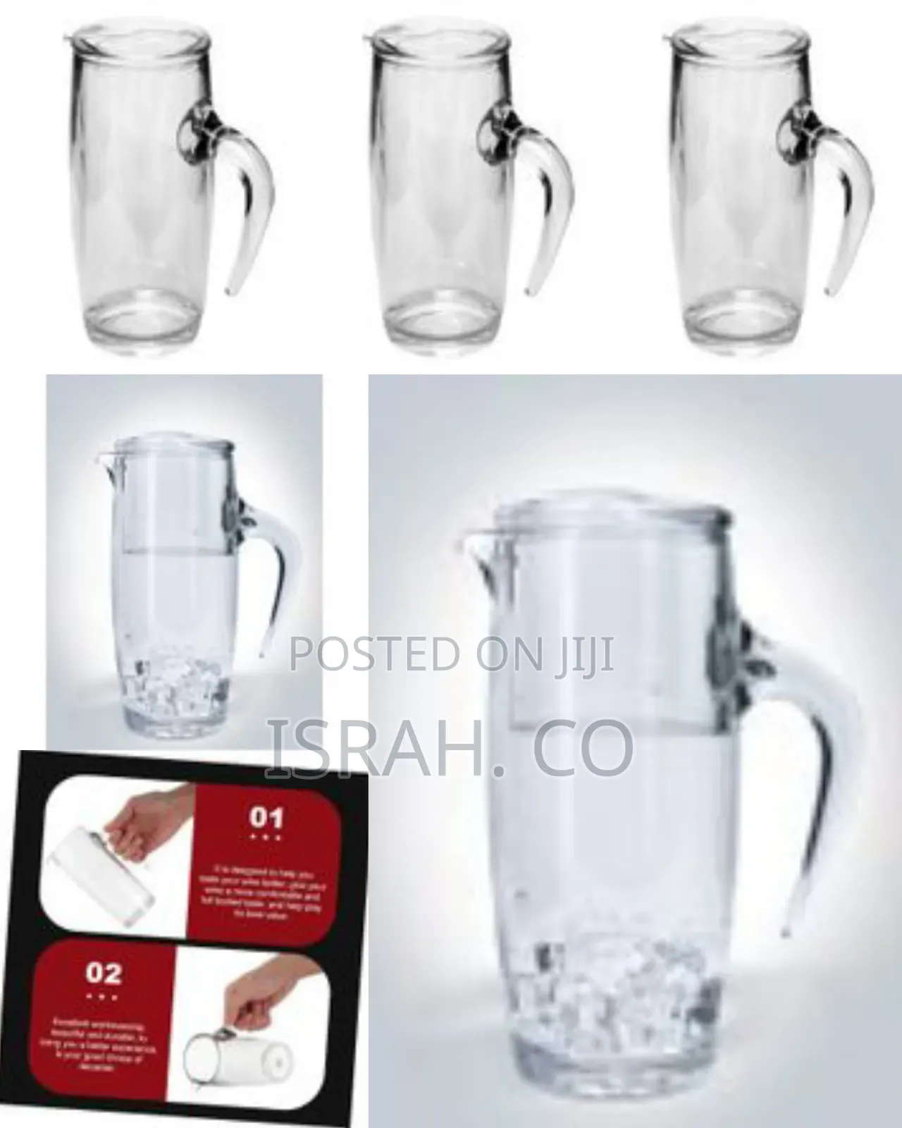 1.5l Transparent Water Jug Food Grade Unbreakable Plus Acrylic Juice
