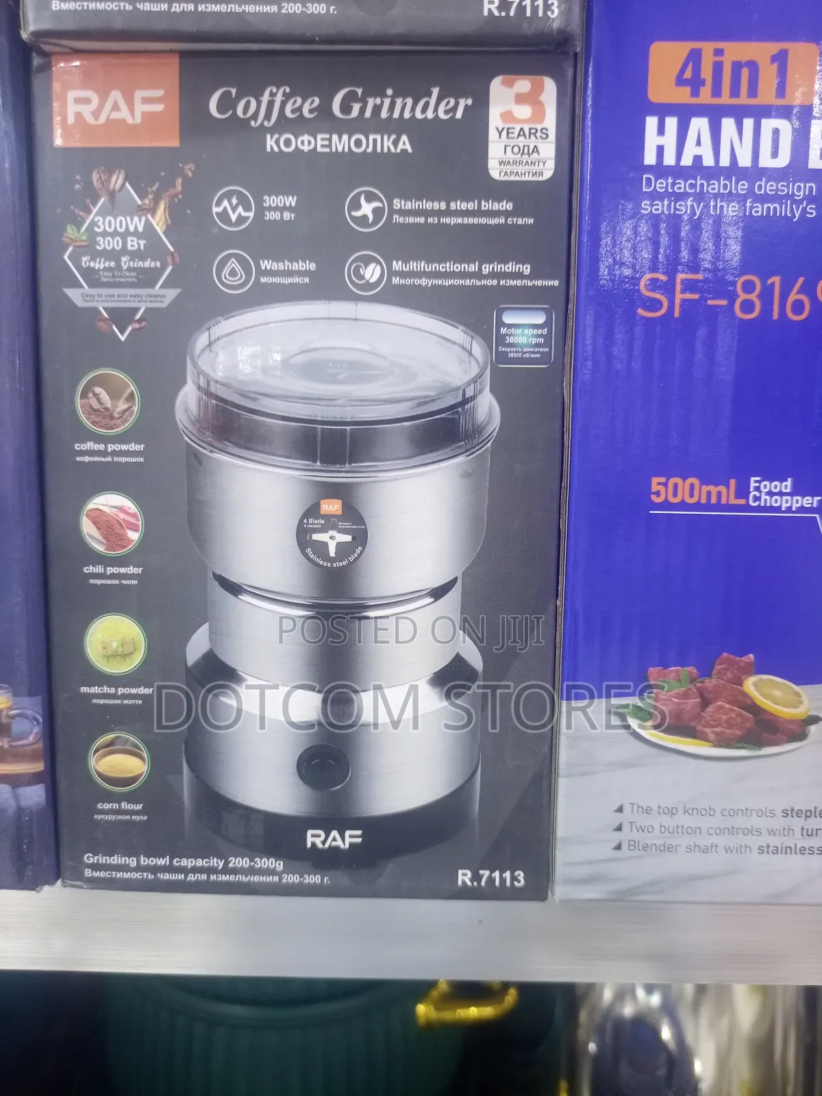 300g Raf Multifunctional Electric Coffee Grinder (Model R.7113).