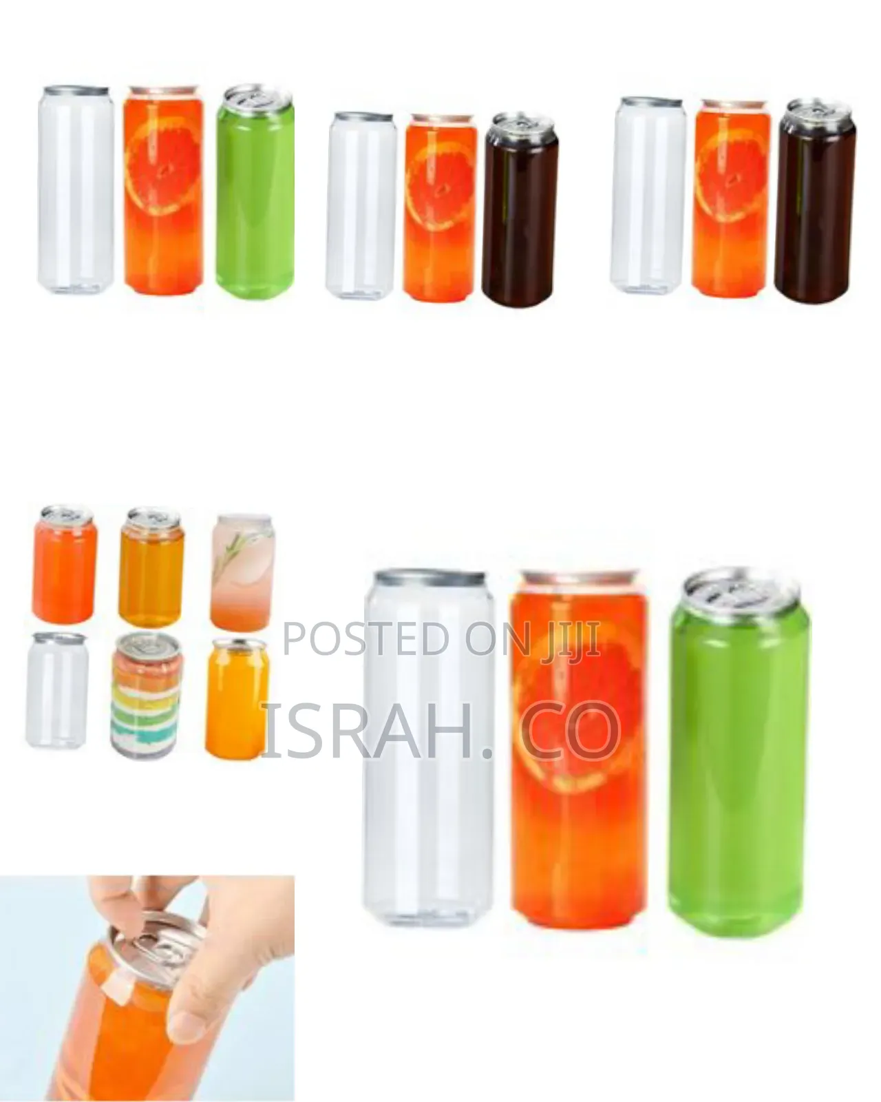 12-Pack of 330ml Disposable Plastic Can Sealer Cups With Aluminum Lid