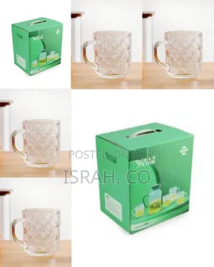 5 Piece 60oz Refrigerator Glass Pitcher Jug With Handle and Lid For
