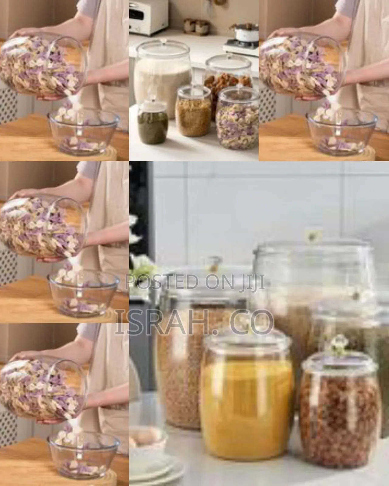 5 Piece of Acrylic Gallon Cookie Jars Candy Containers
