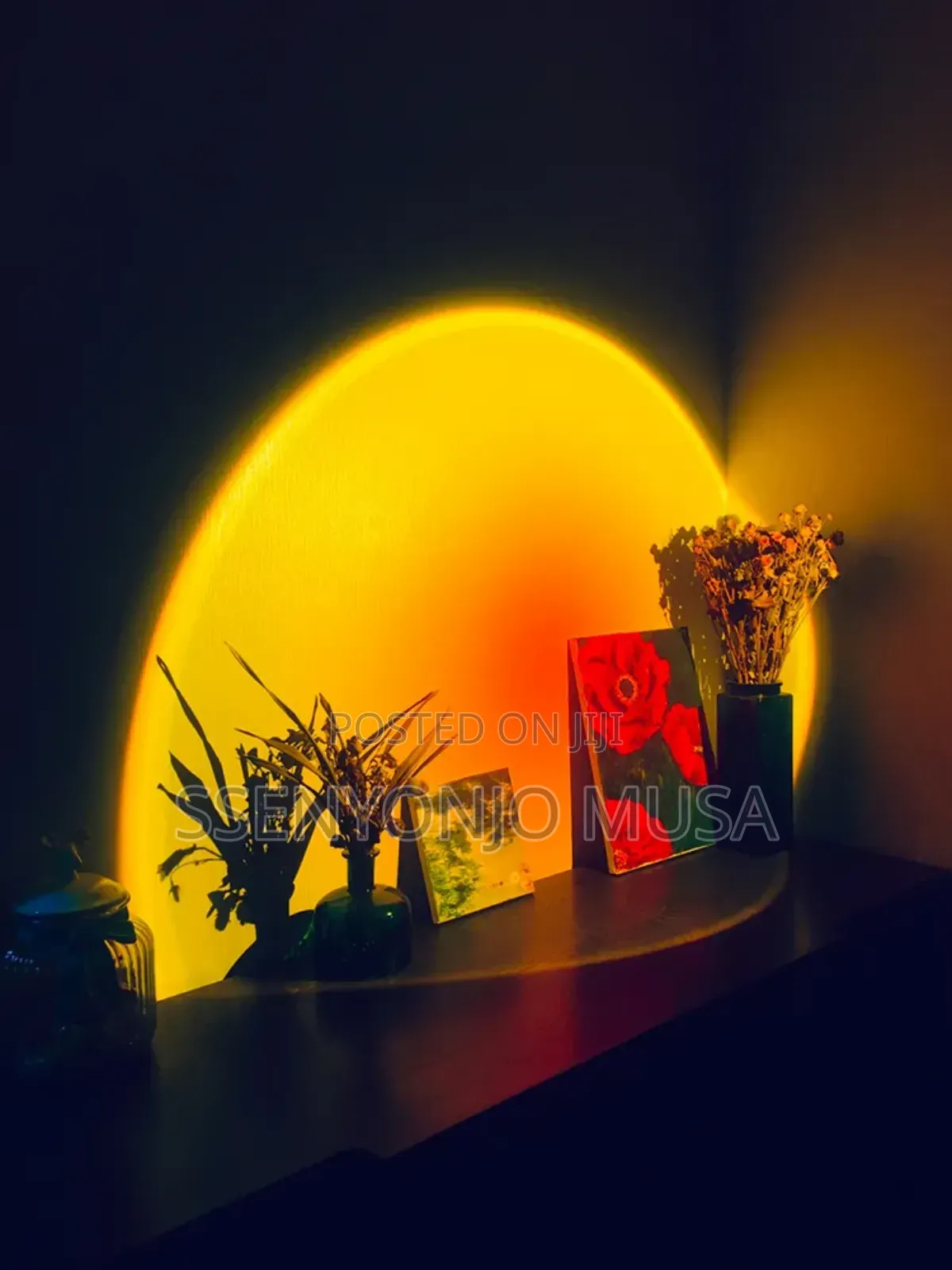 Modern RGB Sunset Floor Lamp – Dimmable Rainbow Ambient Light