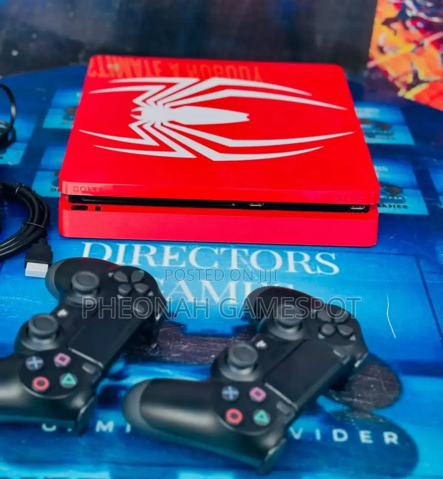 Playstation 4 Slim. Ps4 Slim Spiderman Edition. 12 Games and 2 Pads.