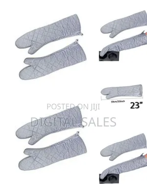 Pair of Extra-Long Quilted Oven Mitts