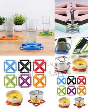 Foldable Heat-Resistant Trivet and Hot Pad Set (6 Pieces)