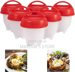 6-Pack of Silicone Egg Cooker Cups, Commonly Marketed as "Egglettes"