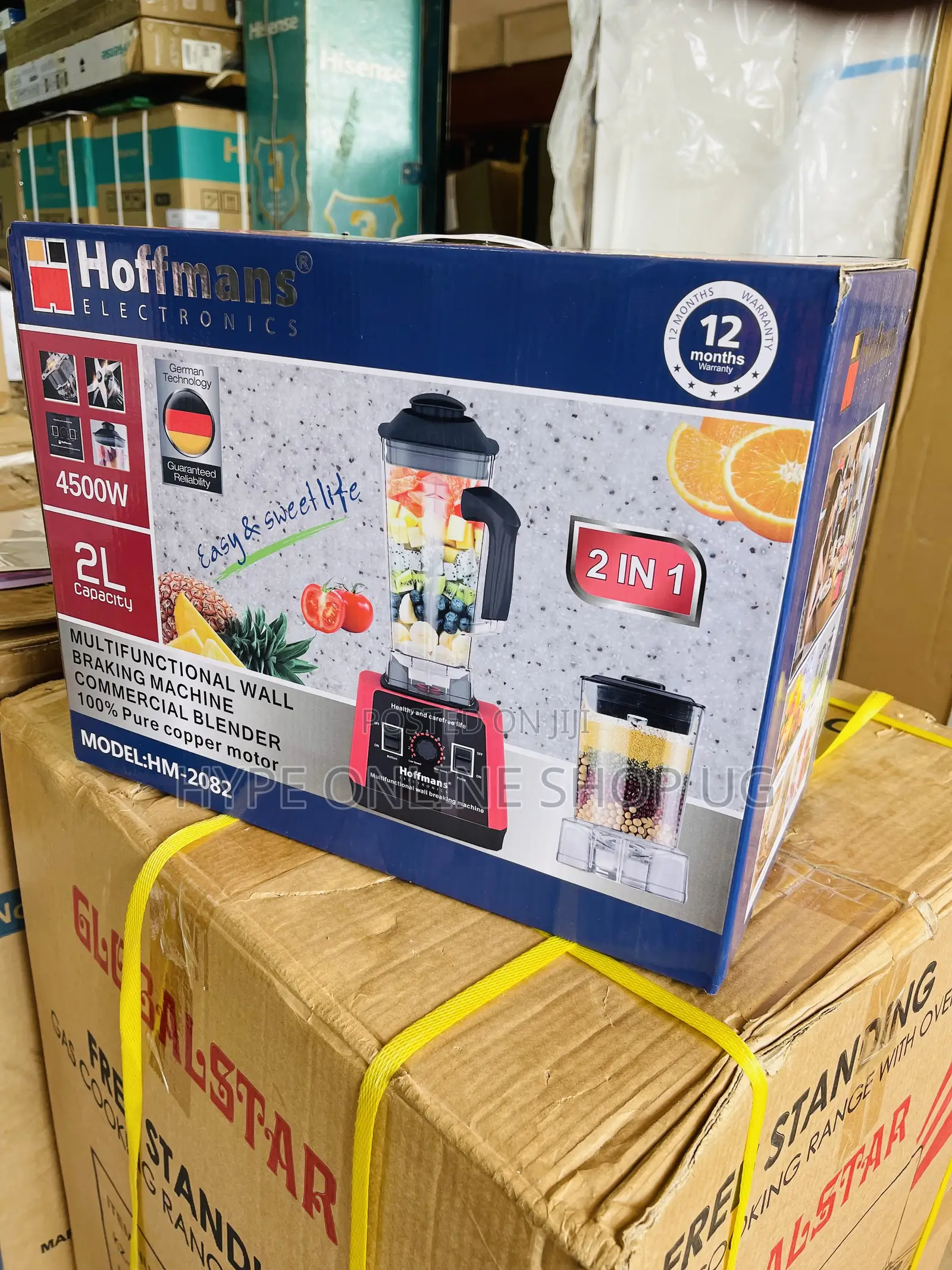 Hoffman Commercial Electric Blender 2in1,Steel Crusher