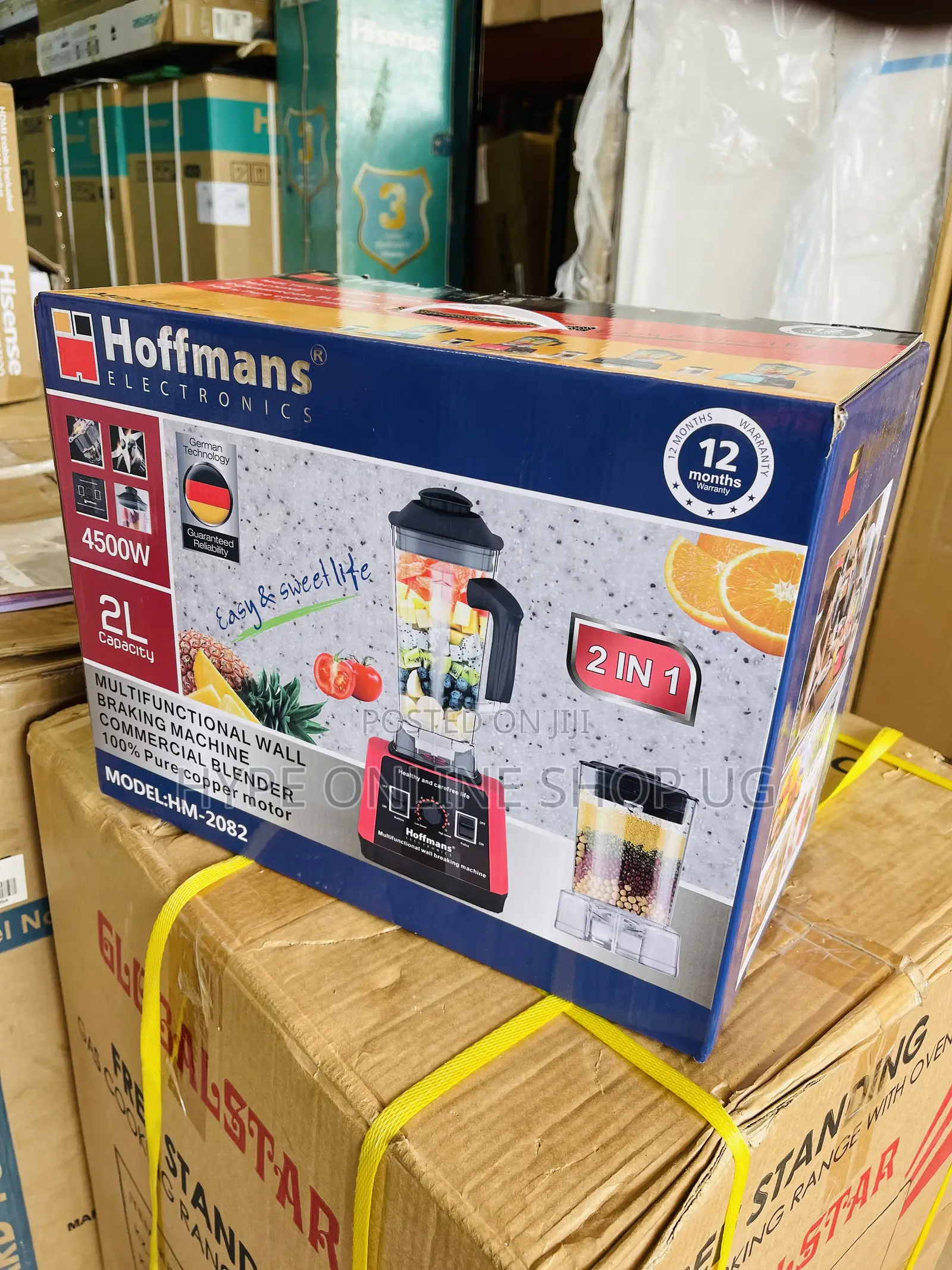 Hoffman Commercial Electric Blender 2in1,Steel Crusher