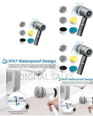 Versatile Electric Spin Scrubber With Digital Display
