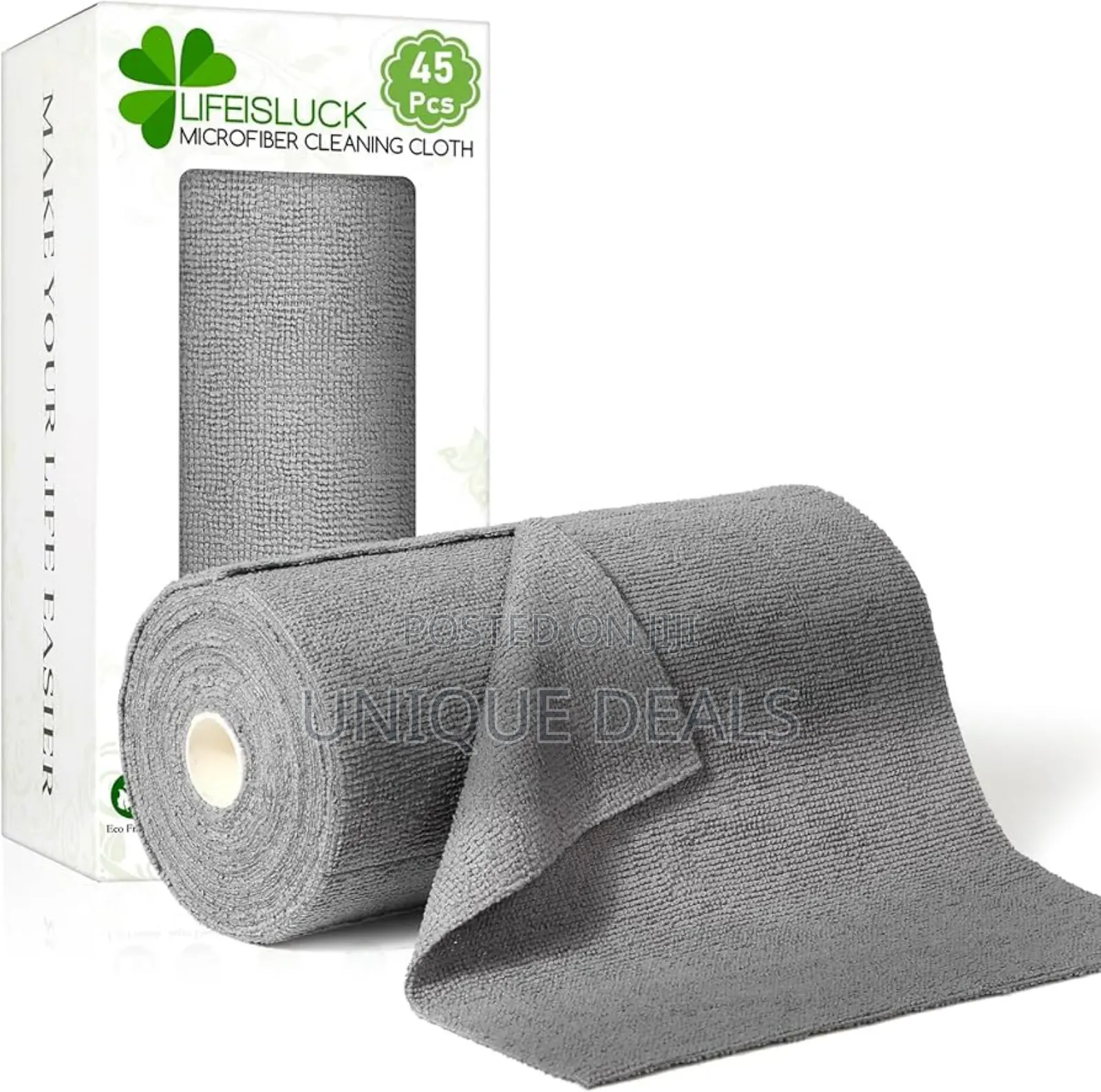 Microfiber Cleaning Cloth Roll, 10" X 10" Tear Away Reusable Towels