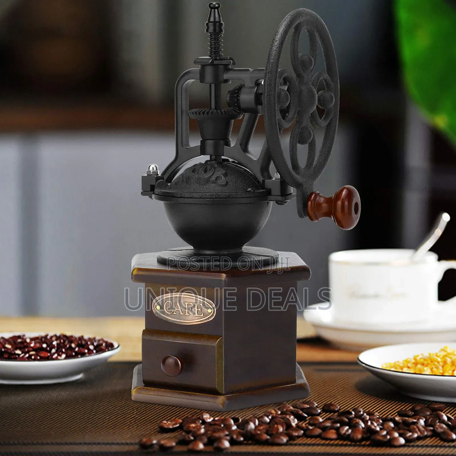 Manual Coffee Grinder, Imavo Wooden Coffee Bean Grinder