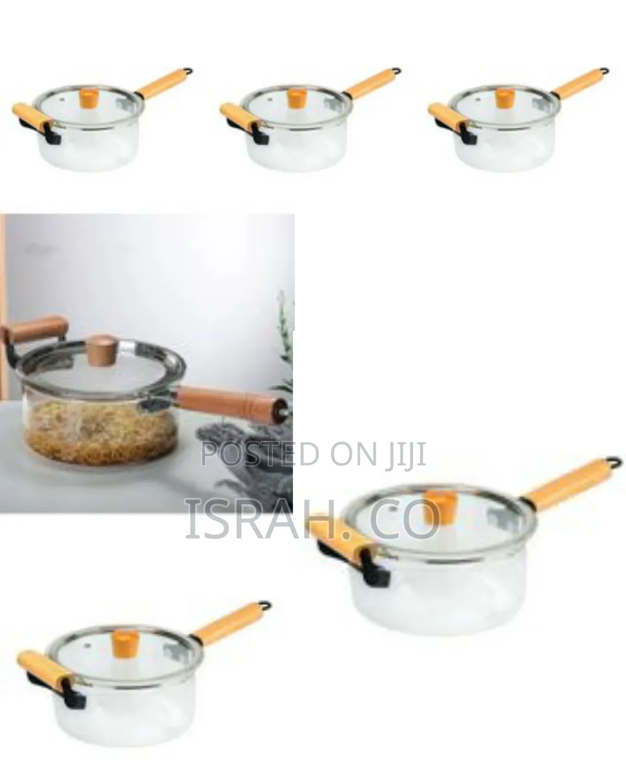 4.5l High Borosilicate Clear Transparent Glass Induction Stove Cook