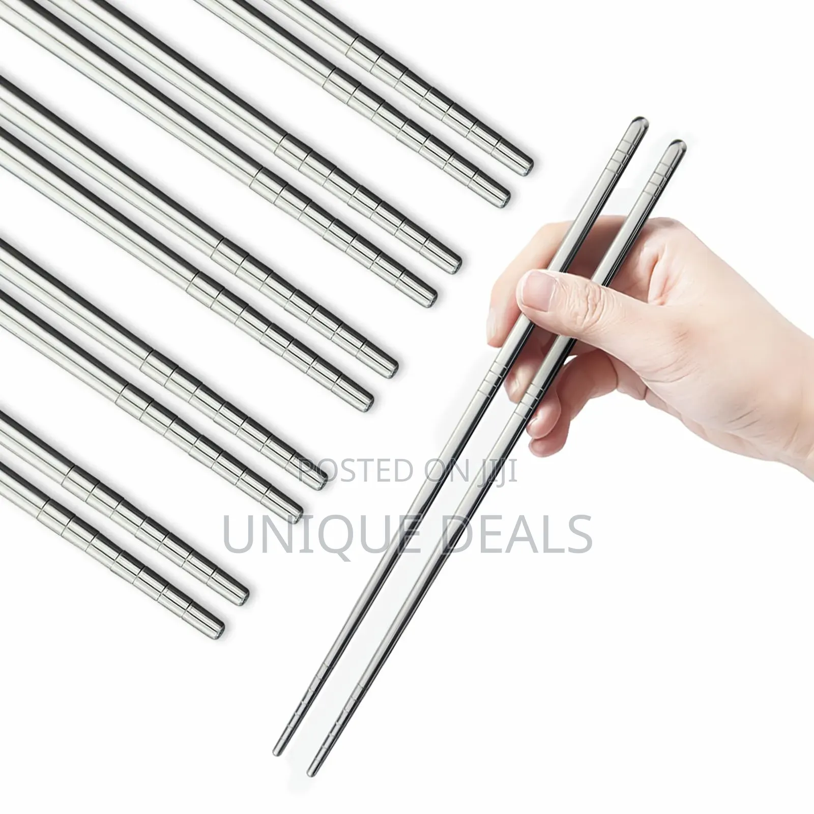 Metal Chopsticks, 5 Pairs 304 Stainless Steel