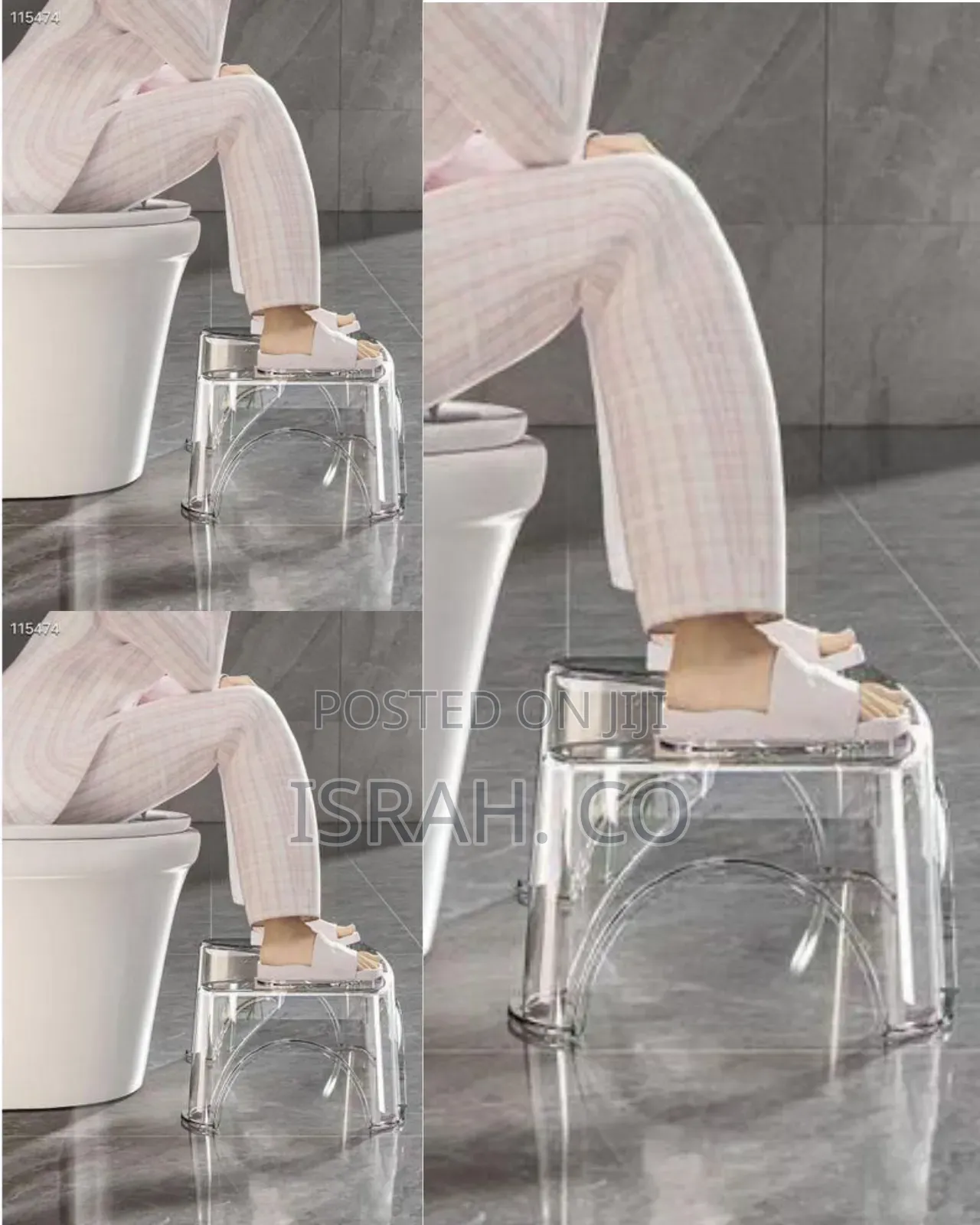 Ergonomic Transparent Toilet Squat Stool