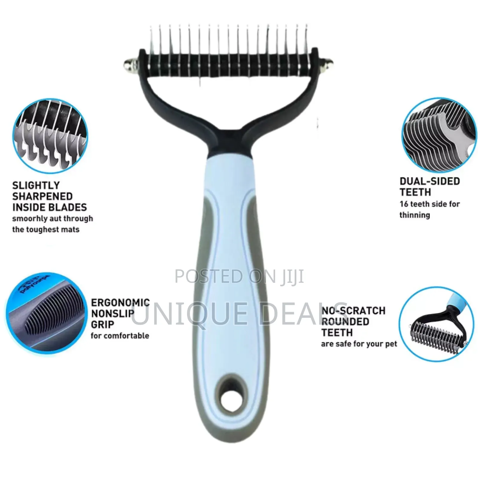 Pet Grooming Tool Dematting Comb for Dogs Cats 2 Sided