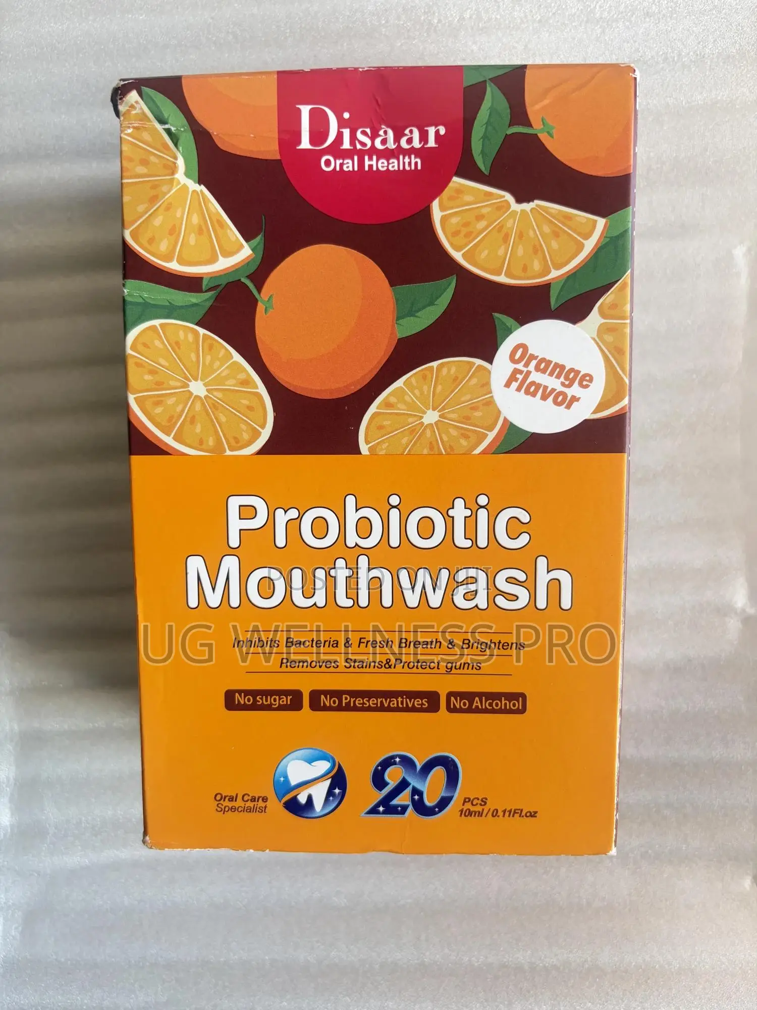 Probiotic Mouthwash 20 Pieces (10ml Each, Orange Flavor)