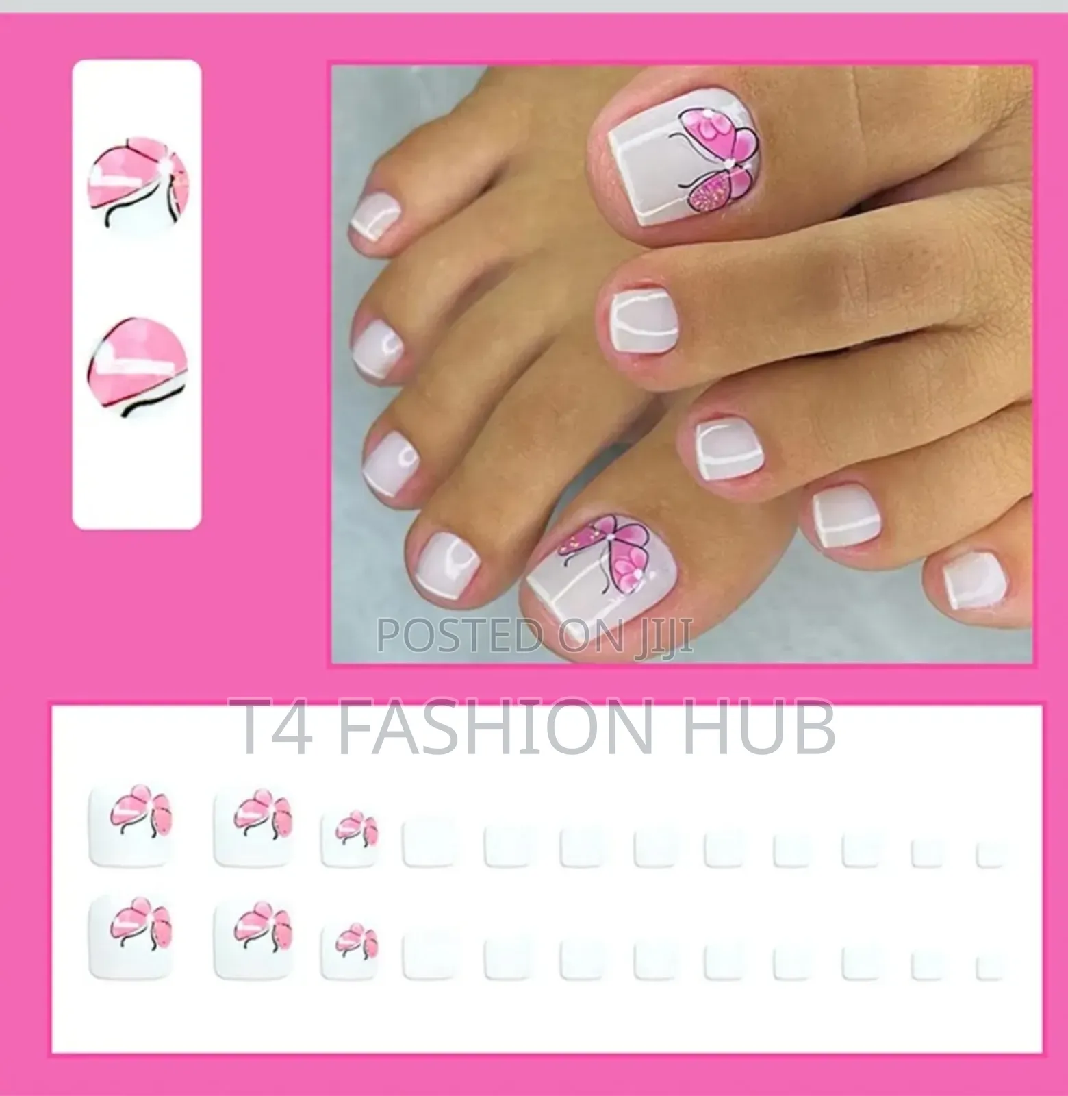 24 Reusable Artificial False Nails Set