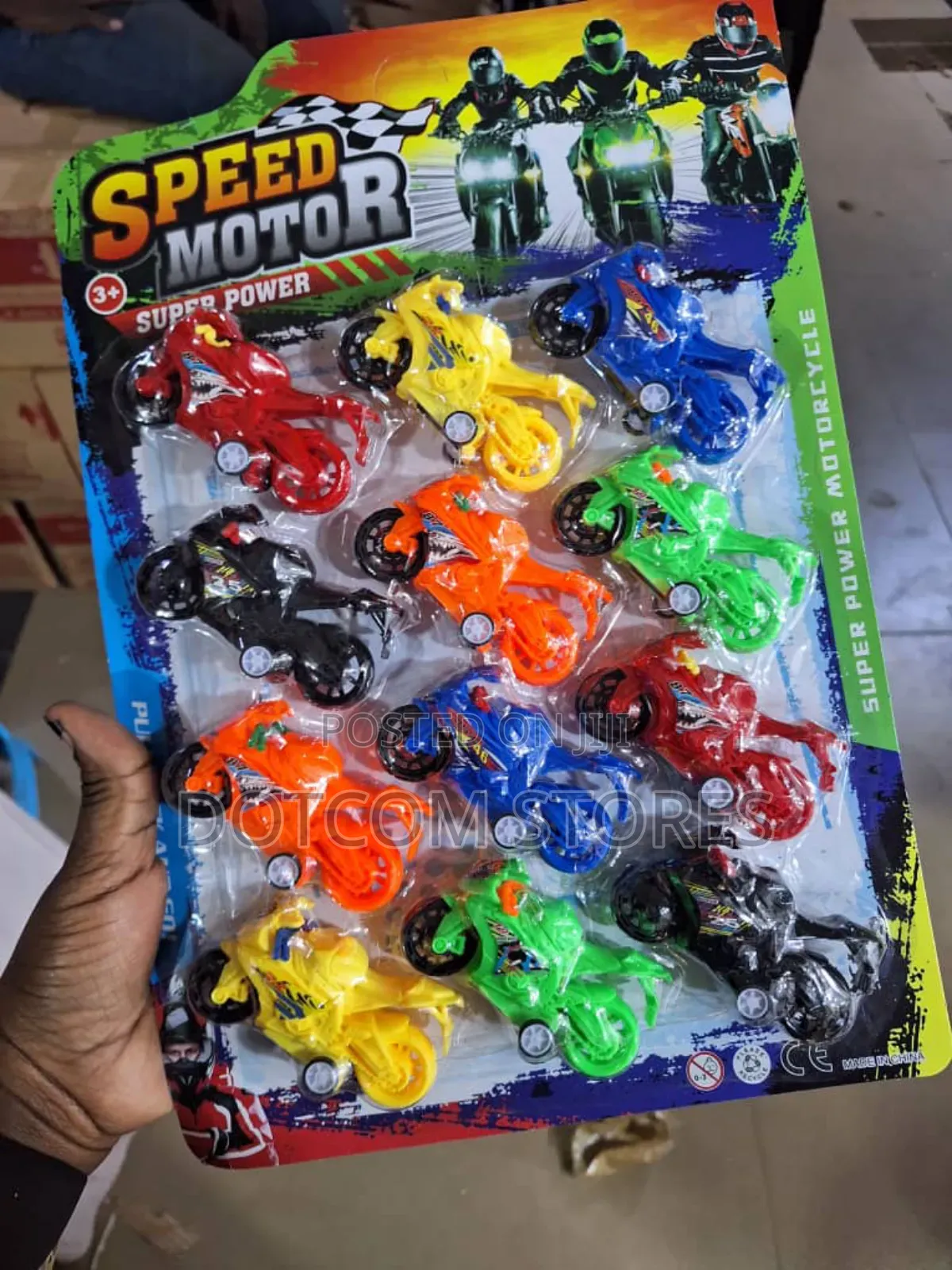 Speed Motor Super Power Pull-Back Toy Motorcycle Set.