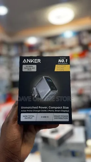 Anker Prime Charger 160w, 3ports , Smart Power Distribution
