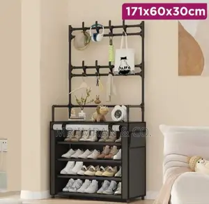 3-in-1 Coat Rack Shoe Bench
