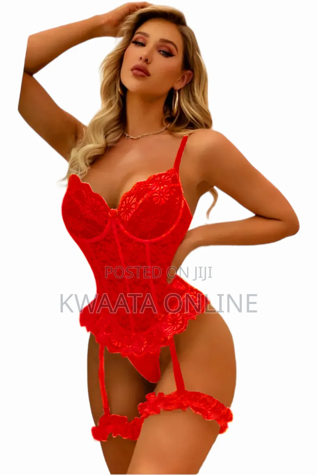 Women Bodysuit Lingerie Lace Front Floral Lace Garter Bodysuit