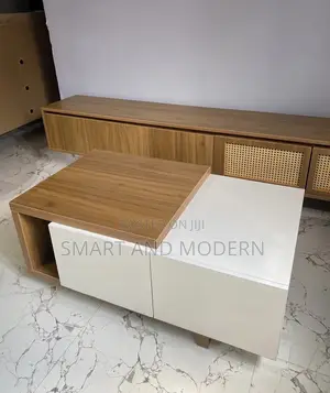 /Modern Wood Coffee Table /Storage Drawers /Space Center Table Center/