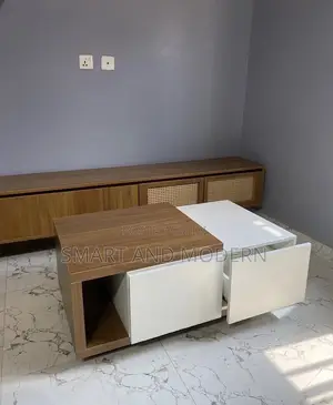 /Modern Wood Coffee Table /Storage Drawers /Space Center Table Center/