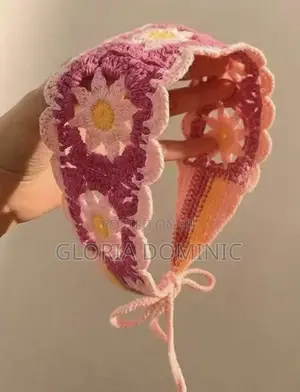 Boho Crochet Floral Headband