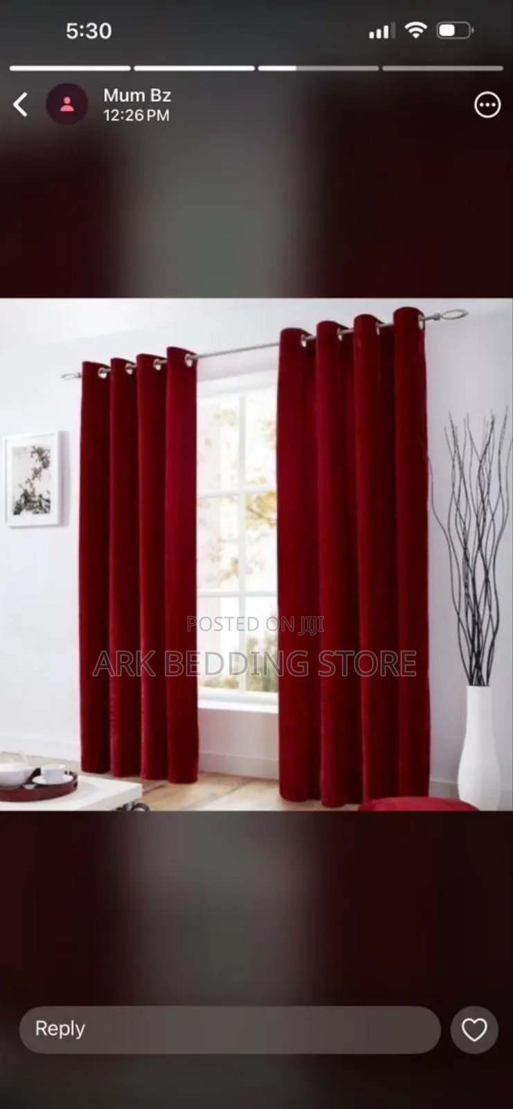 Black  Out 3pc Curtains