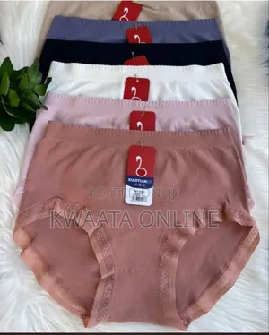 6 Pieces High Waist Cotton Knickers Women Panties