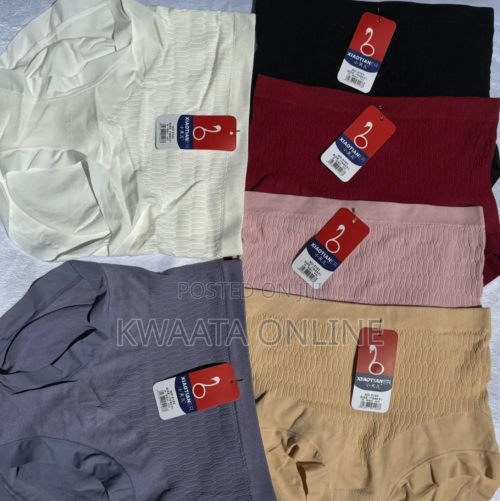6 Pieces High Waist Cotton Knickers Women Panties