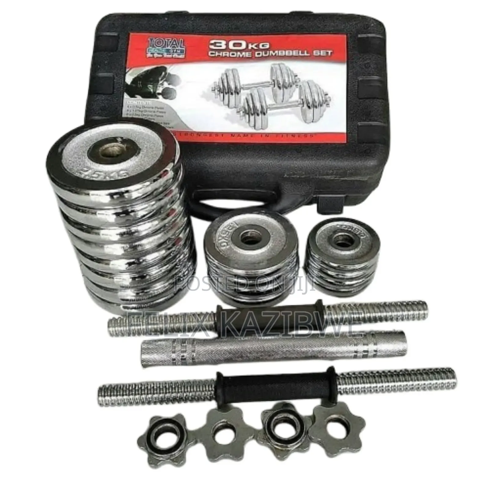 30kg Chrome Dumbbell Set.