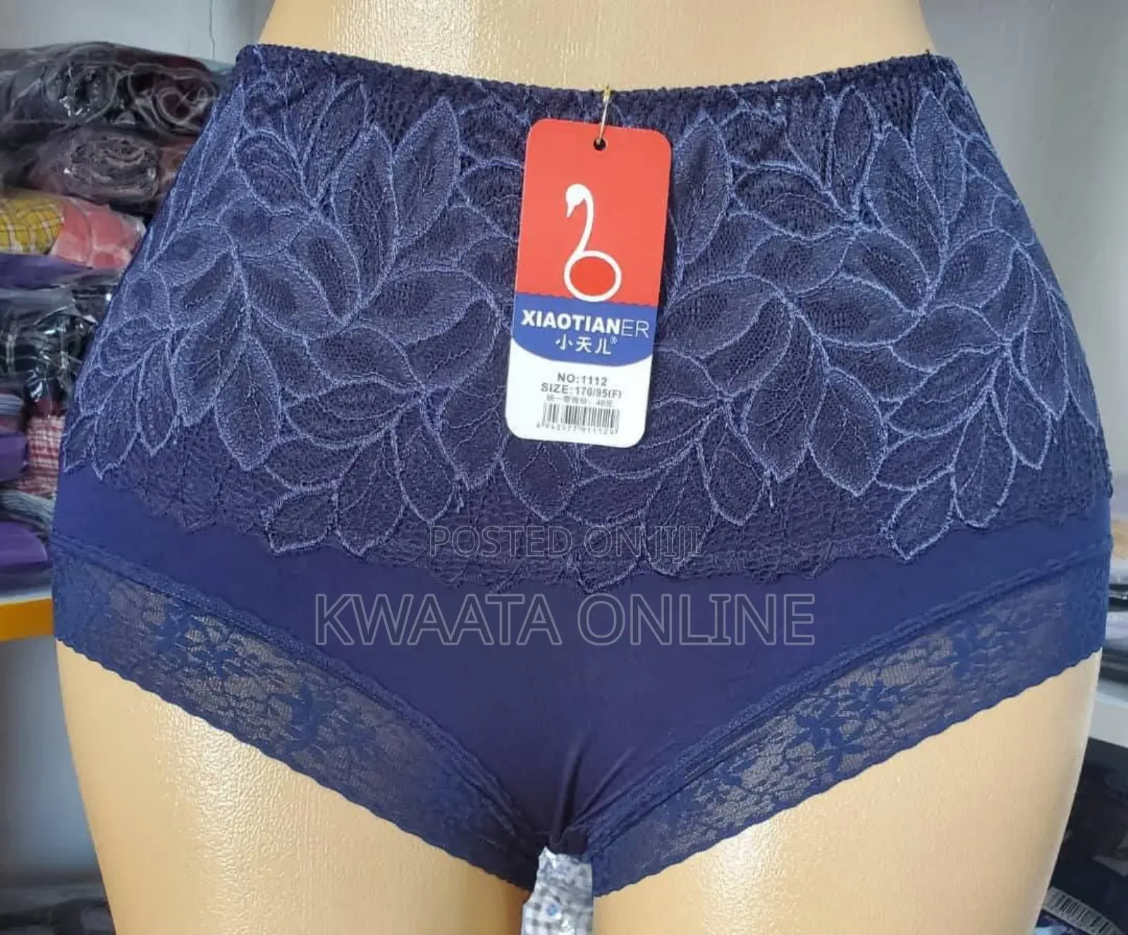 High Waist Cotton Floral Net Sexy Design Women Knickers-6 Pieces