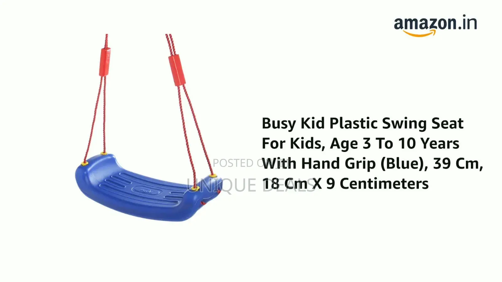 Busy Kid Plastic Swing Seat for Kids, Age 3 to 10 Years