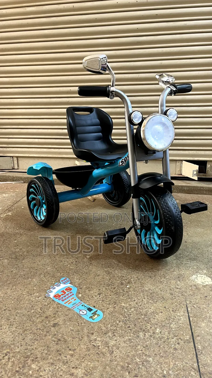 Blue Musical Tricycle