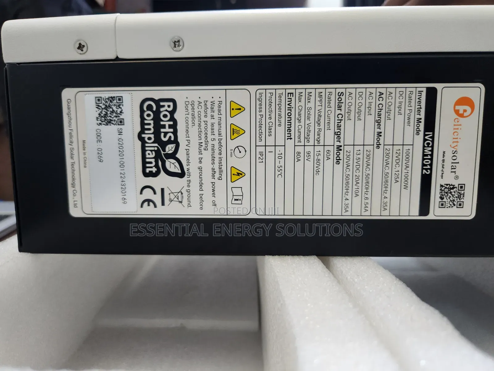 1000w 12v Felicity Hybride Inverter