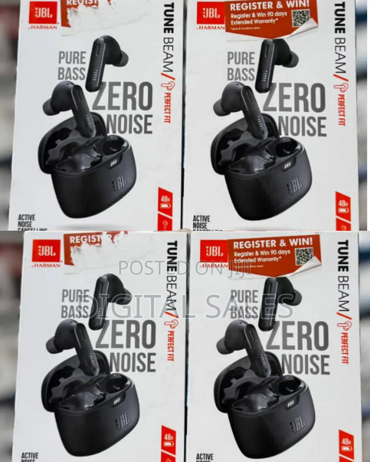 JBL Tune Beam Wireless Bluetooth Earphones, Water-Resistant